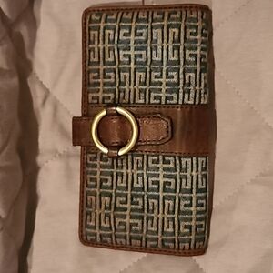 Givenchy Denim and Leather long wallet